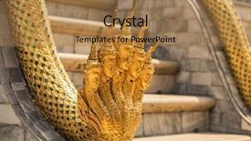  Presentation with garuda pancasila - Beautiful presentation design featuring statues at garuda wat phra backdrop and a  colored foreground