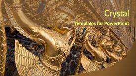  Presentation with bangkok - Amazing slides having statues at garuda wat phra backdrop and a  colored foreground