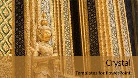  Presentation with garuda pancasila - Amazing PPT layouts having statues at garuda wat phra backdrop and a gold colored foreground