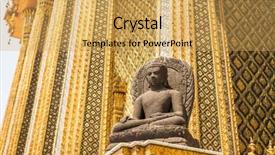  Presentation with bangkok - Beautiful PPT layouts featuring statues at garuda wat phra backdrop and a yellow colored foreground