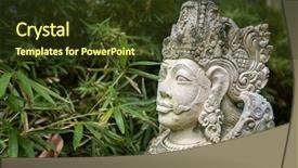  Presentation with hindu god - Slides with deity - statues of hindu god carvings background and a tawny brown colored foreground