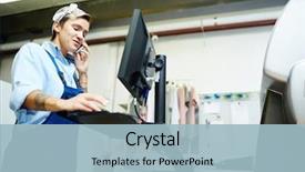  Presentation with database - Amazing slides having status of order in database backdrop and a light blue colored foreground