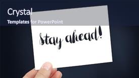  Presentation with competition - Cool new PPT theme with stay ahead concept backdrop and a  colored foreground