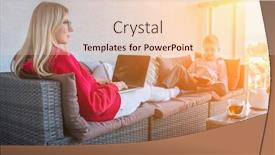  Presentation with free family - Slide deck having stay-at-home-mom-mother background and a lemonade colored foreground