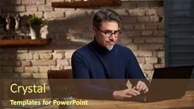  Presentation with smart home - Cool new slide deck with stay-at-home-smart-looking backdrop and a tawny brown colored foreground