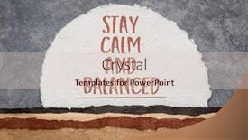  Presentation with calm abstract - PPT theme enhanced with stay-calm-and-balanced-inspirational background and a lemonade colored foreground