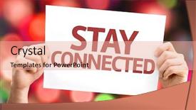  Presentation with connected car - Beautiful presentation featuring stay connected card with colorful backdrop and a coral colored foreground