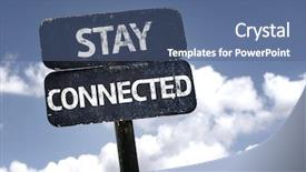  Presentation with stormy sky and dark clouds - Presentation having stay connected sign with clouds background and a  colored foreground
