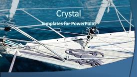  Presentation with sailing - Amazing theme having stay go - detail of a sailing boat backdrop and a ocean colored foreground