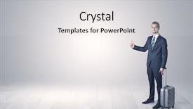  Presentation with lonely - Beautiful presentation featuring stay go - lonely businessman hitchhikes concept backdrop and a  colored foreground