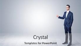  Presentation with copy space leadership - PPT layouts consisting of stay go - lonely businessman hitchhikes concept background and a  colored foreground