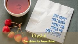  Presentation with waste energy - Slides featuring stay-happy-don-t-waste background and a coral colored foreground