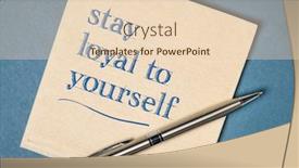  Presentation with personal development - Colorful slides enhanced with stay-loyal-to-yourself-inspirational backdrop and a lemonade colored foreground