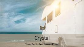  Presentation with family day - Audience pleasing PPT theme consisting of stay on the beautifull ocean backdrop and a mint green colored foreground