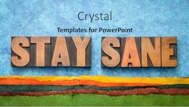  Presentation with inspirational abstract - Slides having stay-sane-inspirational-word-abstract background and a light blue colored foreground
