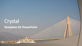  Presentation with corinth - Slides enhanced with stayed bridges of the world background and a gray colored foreground