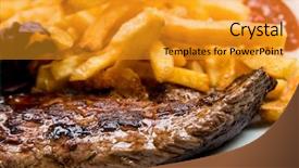  Presentation with beef meat soup stew - Cool new slides with car ambulance and concrete mixer backdrop and a gold colored foreground