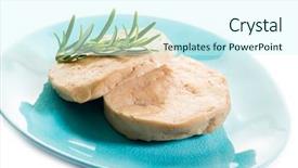  Presentation with wi fi wifi wireless blue - Slide set with steacker - seitan steack over blue dish background and a cool aqua colored foreground