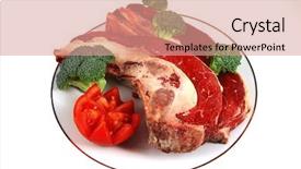  Presentation with retirement roast on presenation - Presentation design featuring steacker - served raw steack ready background and a  colored foreground