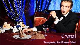  Presentation with celebration - Audience pleasing slide deck consisting of steady - portrait of a handsome groom backdrop and a wine colored foreground