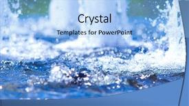  Presentation with water - Beautiful slide deck featuring steady - water splashes backdrop and a light blue colored foreground