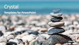  Presentation with balanced stones - Slides consisting of steady - zen meditation background - balanced background and a teal colored foreground