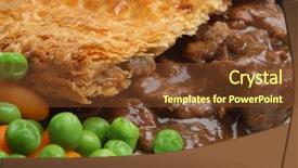  Presentation with kidney - Presentation with steak and kidney pie background and a tawny brown colored foreground