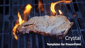  Presentation with grilling - PPT layouts featuring steak-beef-stake-fresh-raw background and a wine colored foreground
