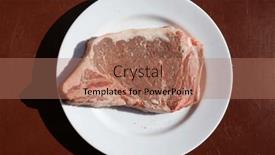  Presentation with bone - Theme featuring steak-beef-stake-fresh-raw background and a coral colored foreground