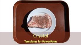  Presentation with bone - Presentation theme featuring steak-beef-stake-fresh-raw background and a tawny brown colored foreground