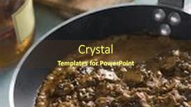  Presentation with steak - Presentation theme enhanced with steak-diane-in-a-saut background and a tawny brown colored foreground