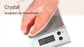  Presentation with salmon - Cool new slide deck with steak on digital kitchen scale backdrop and a lemonade colored foreground