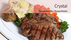  Presentation with bone marrow stem cells - Colorful slides enhanced with steak served with baked potato backdrop and a lemonade colored foreground