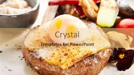  Presentation with culinary - Amazing slides having steak-with-sous-vide-egg backdrop and a yellow colored foreground