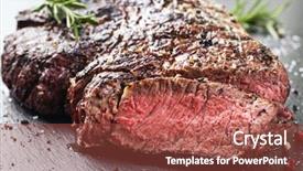  Presentation with steak - Amazing slide set having steak backdrop and a red colored foreground