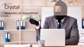  Presentation with gangster - Slide set featuring steal - male gangster stealing information background and a lemonade colored foreground