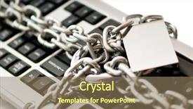  Presentation with internet security - Colorful PPT theme enhanced with hill through meadow and forest backdrop and a  colored foreground.