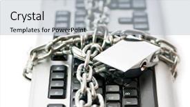  Presentation with internet security - Slides enhanced with steal computer - concept of internet security background and a light gray colored foreground