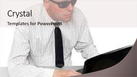  Presentation with hacker - Beautiful theme featuring steal computer - dangerous hacker with laptop backdrop and a lemonade colored foreground