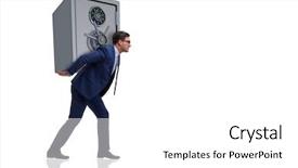  Presentation with banking bank vault door - Slides enhanced with stealing metal safe from bank background and a white colored foreground