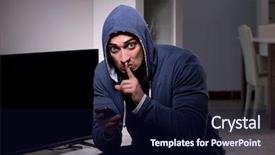  Presentation with apartment development - Amazing slide deck having stealing tv from apartment house backdrop and a  colored foreground