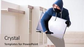  Presentation with house - Colorful presentation enhanced with stealing tv set from house backdrop and a  colored foreground