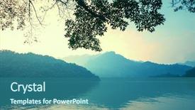  Presentation with vietnam - PPT layouts enhanced with steam boat - ba be national park vietnam background and a ocean colored foreground