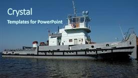  Presentation with tanker ship - PPT layouts enhanced with steam boat - tanker-ship background and a ocean colored foreground