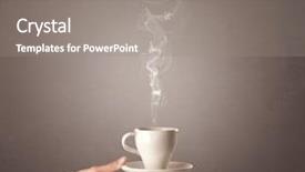  Presentation with hand holding colorful brain sketch - Amazing slides having steam energy - young female hand holding steaming backdrop and a  colored foreground