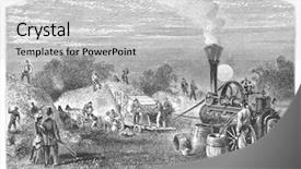  Presentation with dakota - Slide deck with steam engines - agriculture in dakota usa threshing background and a light gray colored foreground