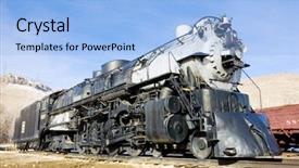  Presentation with railroad - Amazing slides having steam engines - stem locomotive in colorado railroad backdrop and a light blue colored foreground