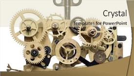  Presentation with stylized - Presentation theme consisting of steam engines - stylized metal collage of clockwork background and a soft green colored foreground