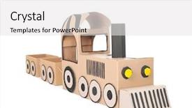  Presentation with white blue vapor trail - Audience pleasing slides consisting of steam engines trains - cardboard train on white background backdrop and a white colored foreground