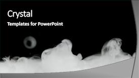  Presentation with steam generator - Colorful presentation theme enhanced with steam generator - dense smoke isolated on black backdrop and a black colored foreground